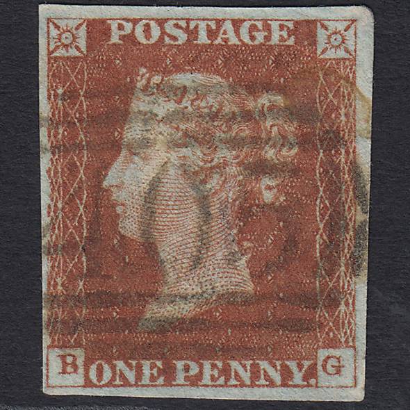 GB QV 1841 1d (Plate 36) SG8-B1(1) BG GU Ipswich 405 4 Margins Late Usage