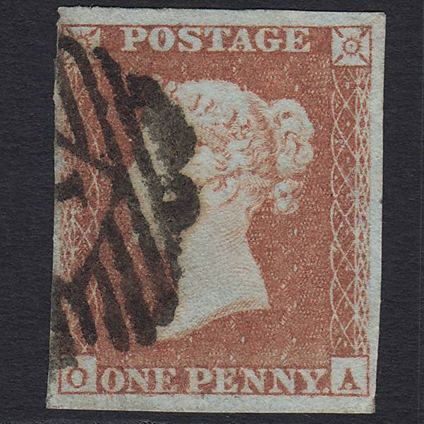 GB QV 1841 1d Red-brown (Plate 94) SG8-B1(1) OA GU 4 Margins