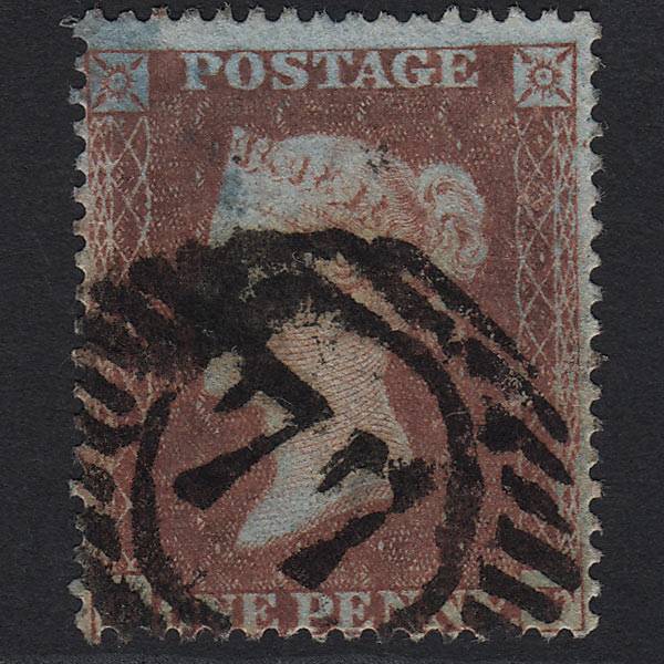 GB QV 1854 1d Red-brown (Plate 203) SG17-C1(1) KF GU London D&S 77