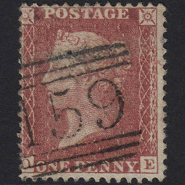 GB QV 1857 1d Rose-red (Plate 62) SG40-C10(1) OE FU Glasgow 159