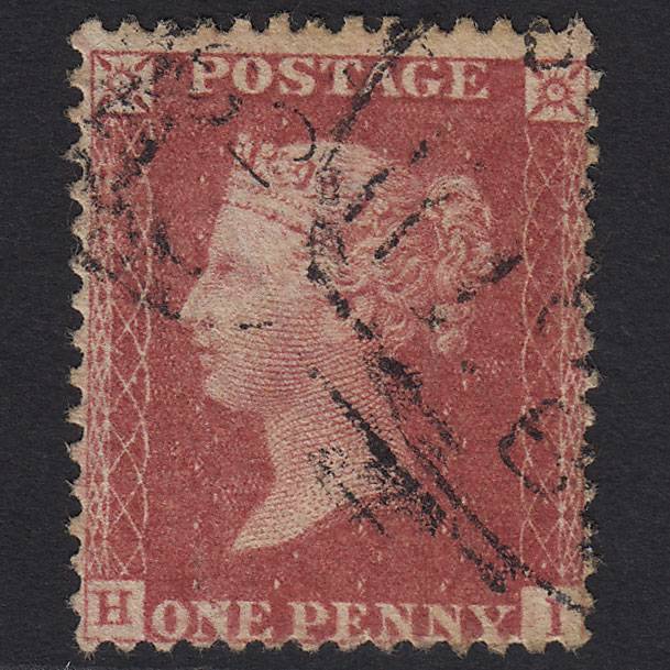 GB QV 1857 1d Rose-red Plate R17 SG40-C10(1) HI GU