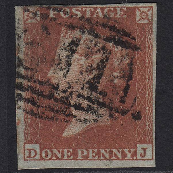GB QV 1841 1d Red-brown (Plate 157) SG8-B2(1) DJ GU 4 Margins