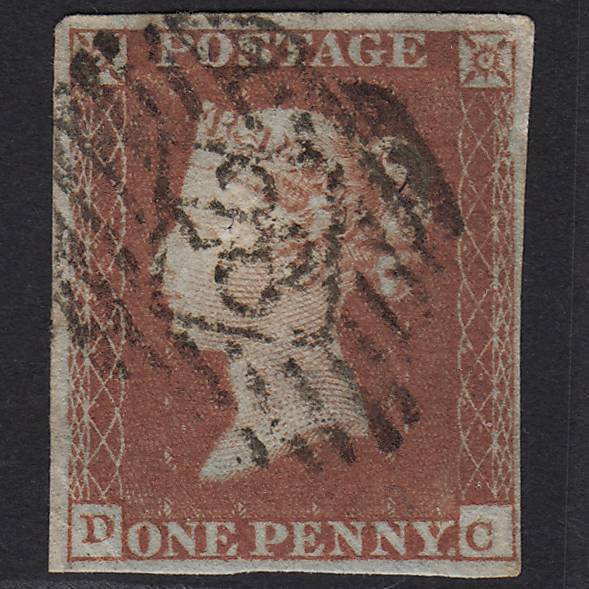 GB QV 1841 1d Red-brown (Plate 125) SG8-B2(1) DC GU London IS 28