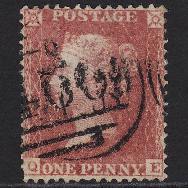 GB QV 1857 1d Rose-red (Plate 55) SG40-C10(1) QE GU