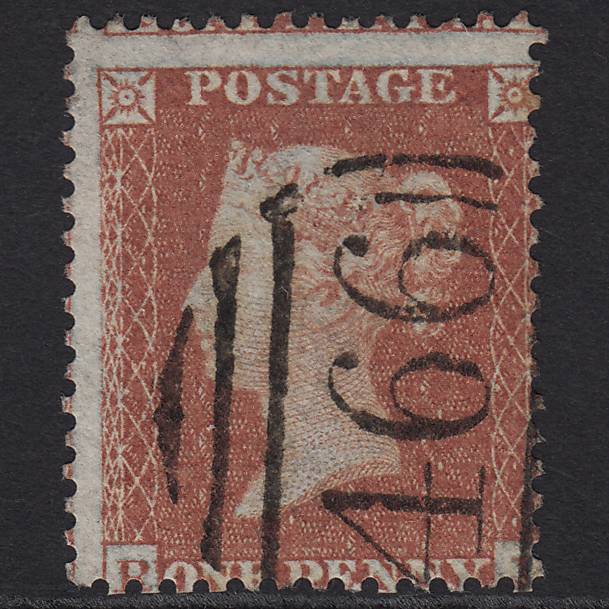 GB QV 1855 1d Plate R3 SG22-C2(1) RJ GU Liverpool 466 Large Misperf
