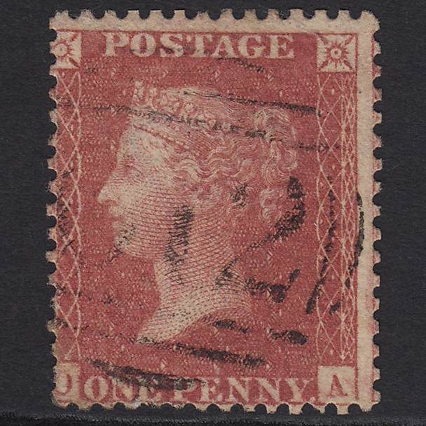GB QV 1857 1d (Plate 52) SG40-C10(1) OA GU Light Peterborough 612 Misperf