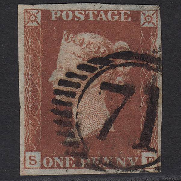 GB QV 1841 1d Pl 51 SG10-B1(4) Constant Variety SF FU 4M London D&S 71