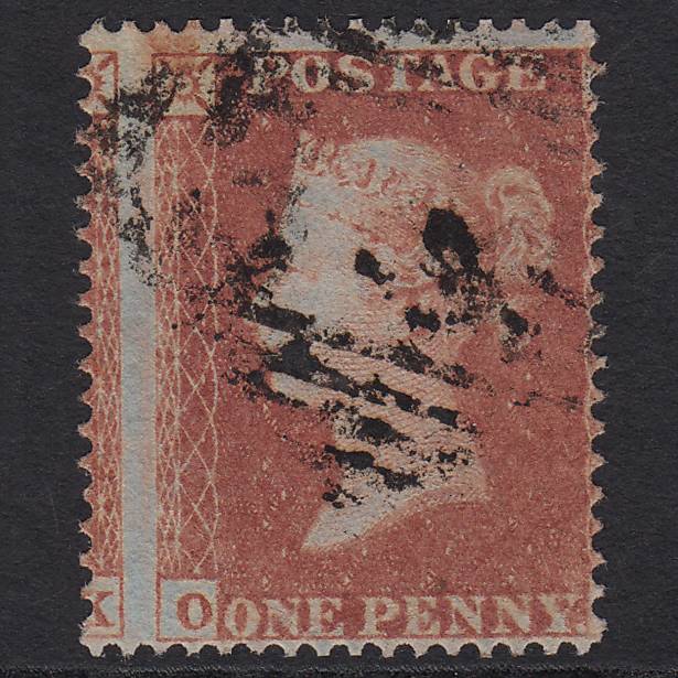 GB QV 1854 1d Red-brown (Plate 186) SG17-C1(1) OK FU Ireland Large Misperf