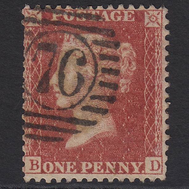 GB QV 1857 1d Rose-red (Plate 43) SG40-C10(1) BD GU London D&S 76