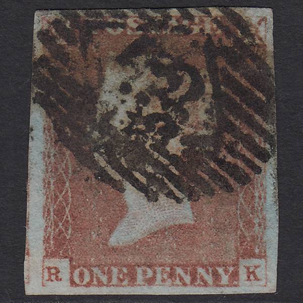 GB QV 1841 1d Pale Red-brown Pl 67 SG9-B1(3) RK GU 4M London IS Cancel