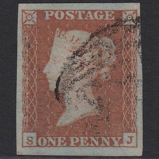 GB QV 1841 1d Red-brown (Plate 94) SG8-B1(1) SJ FU 4M Imperf