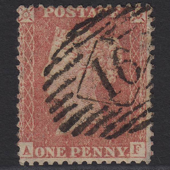 GB QV 1857 1d Pale Rose SG39-C10(3) AF GU Missing Imprimatur London IS 16