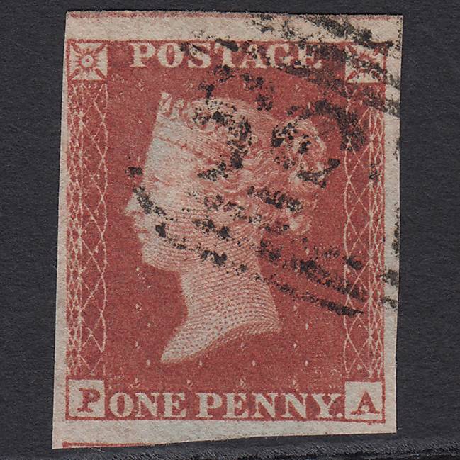 GB QV 1841 1d (Plate 95) SG8-B1(1) AF GU Exeter 285 Missing Imprimatur