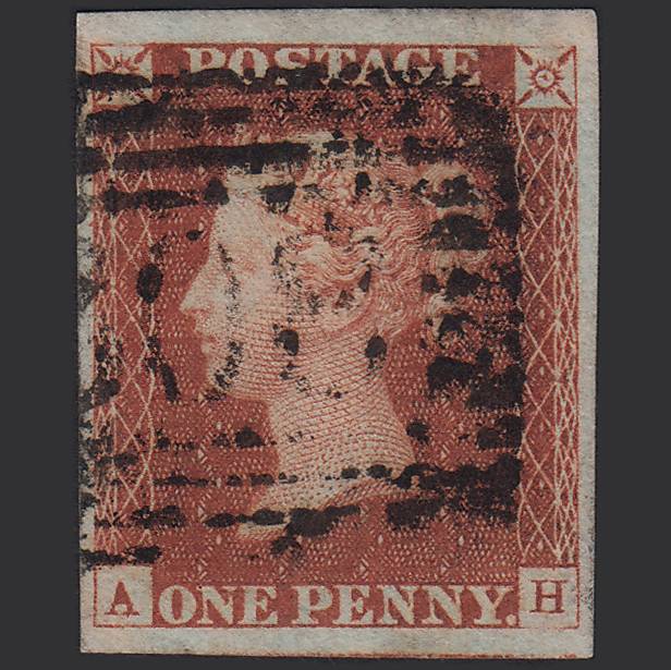 GB QV 1841 1d (Plate 68) SG8-B1(1) AH FU 4M Imperf Scotland