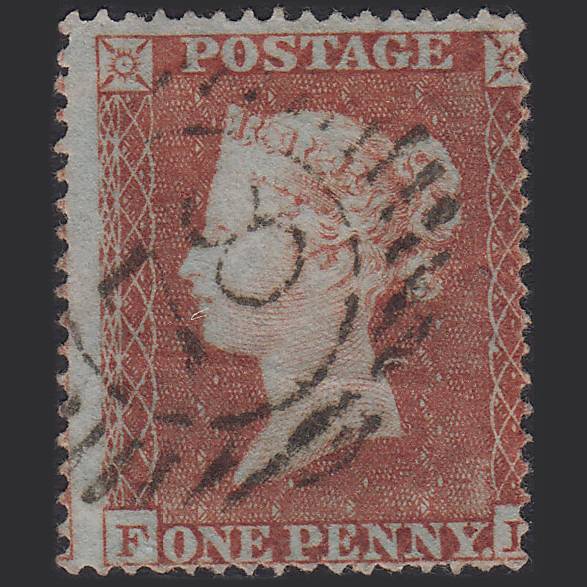 GB QV 1854 1d Red-brown (Plate 171) SG17-C1(1) FL GU London D&S 78