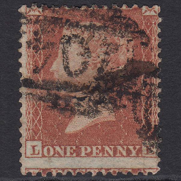 GB QV 1855 1d Plate R2 SG22-C2(1) LE GU South Shields 704 Large Misperf
