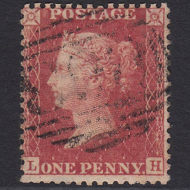 GB QV 1857 1d Rose-red (Plate 52) SG40-C10(1) LH GU