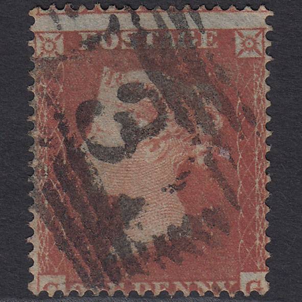 GB QV 1854 1d Red-brown (Plate 167) SG17-C1(1) CG GU Edinburgh 131 Misperf
