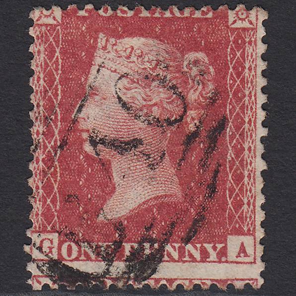 GB QV 1857 1d Pl 57 SG40-C10(1) GA FU Hundred House B40 Large Misperf