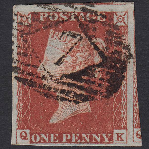 GB QV 1841 1d Pl 55 SG8-B1(1) QK FU 4 Good to Huge Margins London IS 7