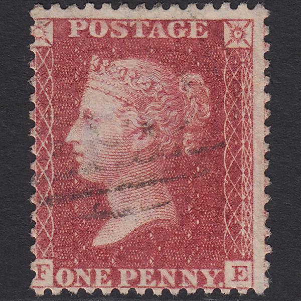 GB QV 1857 1d Rose-red (Plate 52) SG40-C10(1) FE VFU Light Cancel