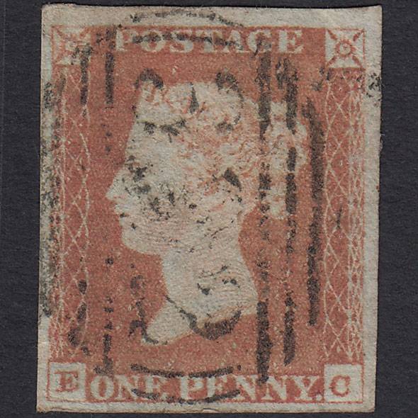 GB QV 1841 1d Red-brown (Plate 70) SG8-B1(1) EC GU 4 Margins