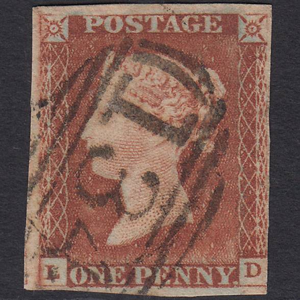 GB QV 1841 1d (Plate 61) SG9-B1(3) Ivory Head LD FU nr 4M Bristol 134