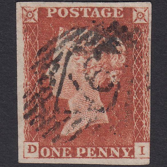 GB QV 1841 1d Red-brown (Plate 63) SG8-B1(1) DI FU nr 4M London IS 16