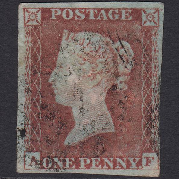 GB QV 1841 1d Red-brown Pl 163 SG8-B2(1) AF GU Missing Imprimatur nr 4M
