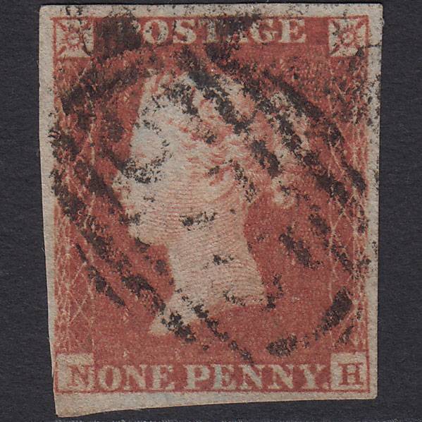 GB QV 1841 1d Red-brown (Plate 98) SG8-B1(1) NH GU 4 Margins Norwich 575