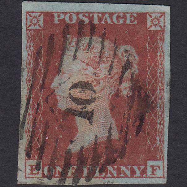 GB QV 1841 1d Very Blued (Plate 163) SG8a-B1(2) EF GU 4M London IS 10