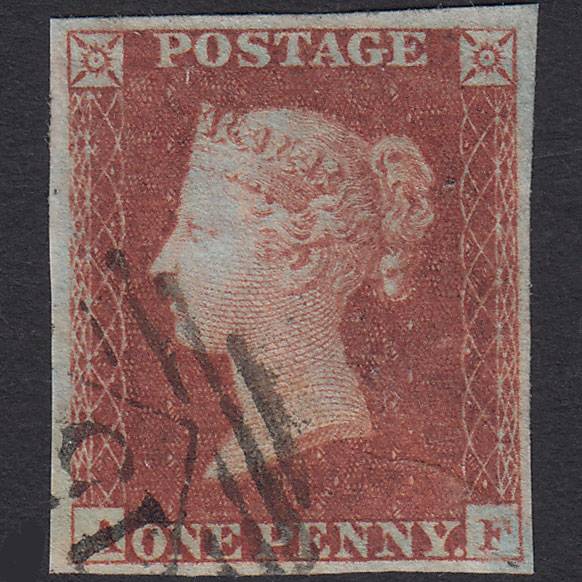 GB QV 1841 1d Red-brown Pl 170 SG8-B2(1) AF GU 4 Margins London IS 15