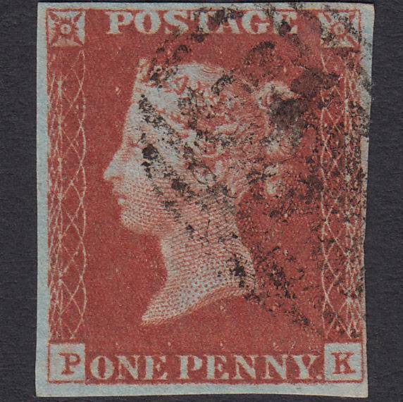 GB QV 1841 1d Red-brown (Plate 60) SG8-B1(1) PK FU 4 Margins