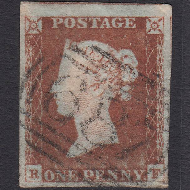 GB QV 1841 1d Pale Red-brown Pl 50 SG9-B1(3) RF GU 4 Goodm Sandbach 687
