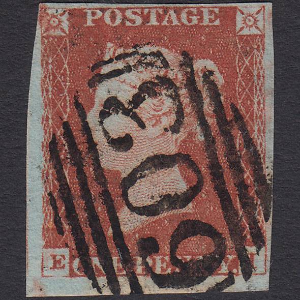 GB QV 1841 1d Red-brown (Plate 63) SG8-B1(1) EI FU 4 Margins Oxford 603