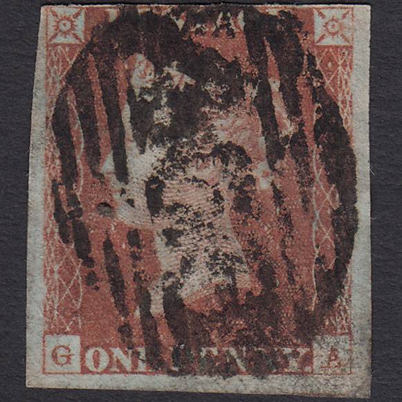 GB QV 1841 1d Red-brown (Plate 83) SG8-B1(1) GA GU nr 4M Liverpool 466