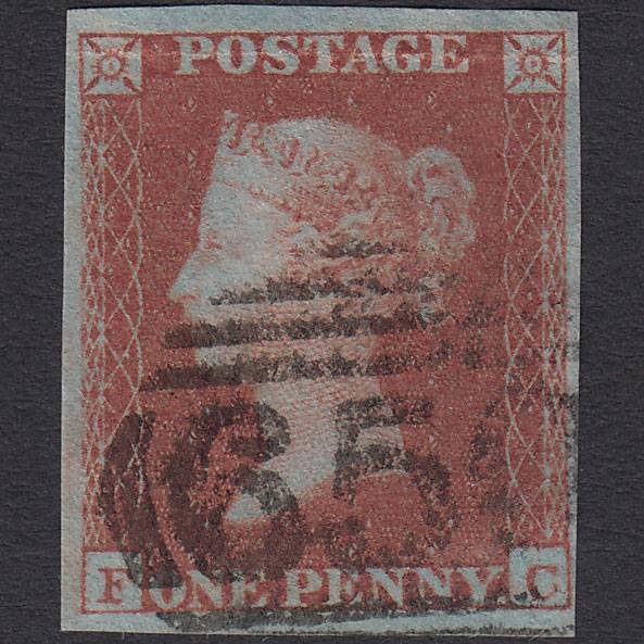 GB QV 1841 1d Very Blued (Plate 169) SG8a-B1(2) FC GU 4M Rochester 650