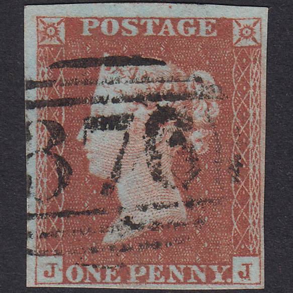 GB QV 1841 1d Pl 57 SG8-B1(1) Const Var Guideline JJ FU 4M Honiton 376