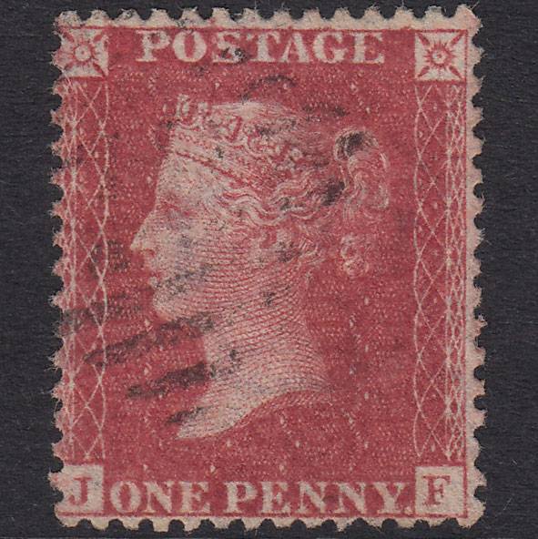 GB QV 1857 1d Pl R17 SG40-C10(1) Const Var JF VFU Light Irish Cancel