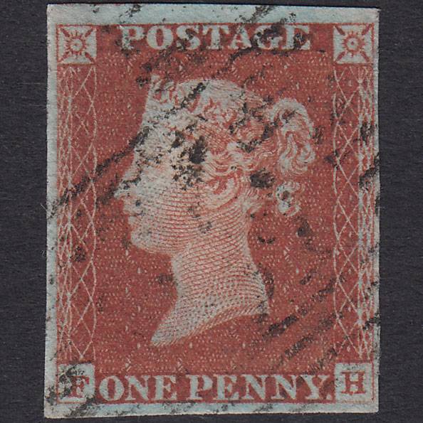 GB QV 1841 1d Red-Brown Plate 55 SG8-B1(1) FH FU Light Scots Cancel