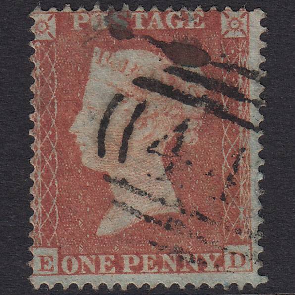 GB QV 1854 1d Red-Brown Plate 175 SG17-C1(1) ED FU