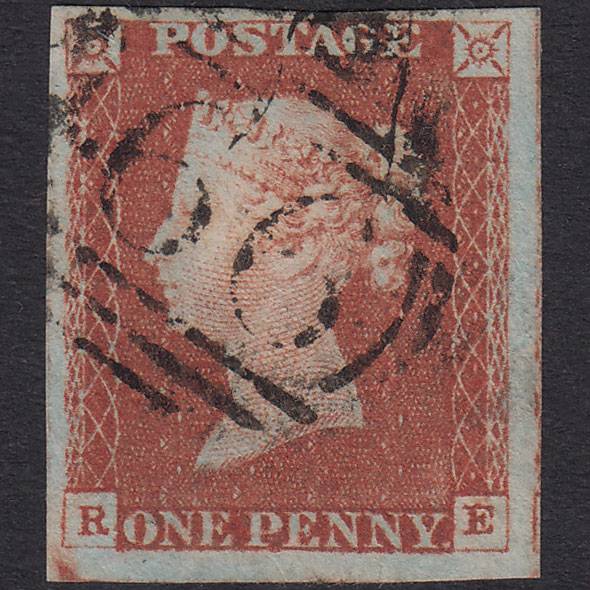 GB QV 1841 1d Red-Brown Plate 61 SG8-B1(1) RE FU 4 Margins Liverpool 466