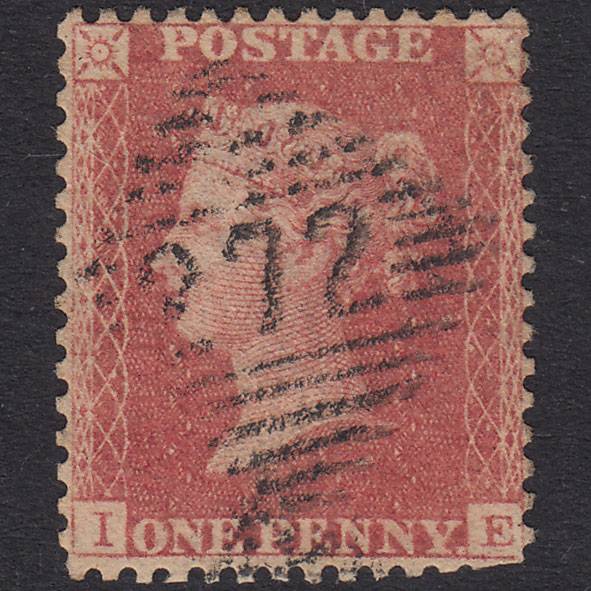 GB QV 1857 1d Pale Rose Plate 58 SG39-C10(3) IE GU Killarney 272