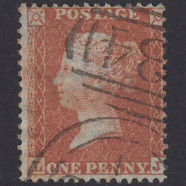 GB QV 1855 1d Dull Orange-Brown Plate 12 SGC6(5) LJ GU Bristol 134