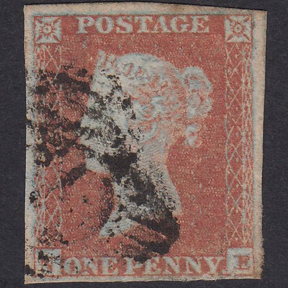 GB QV 1841 1d Very Blued Plate 113 SG8A-B1(2) NE GU 4 Margins Ireland