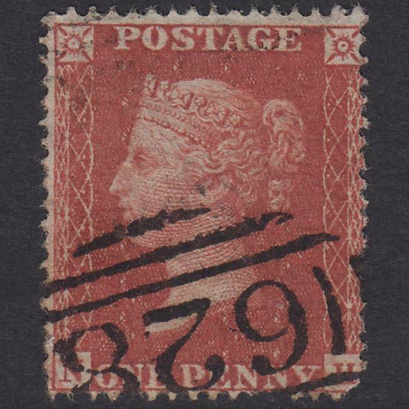 GB QV 1855 1d Red-Brown Plate 11 SG21-C4(1) NH GU Preston 628
