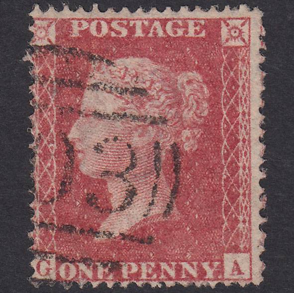 GB QV 1857 1d Rose-Red Plate 36 SG36-C11 GA GU