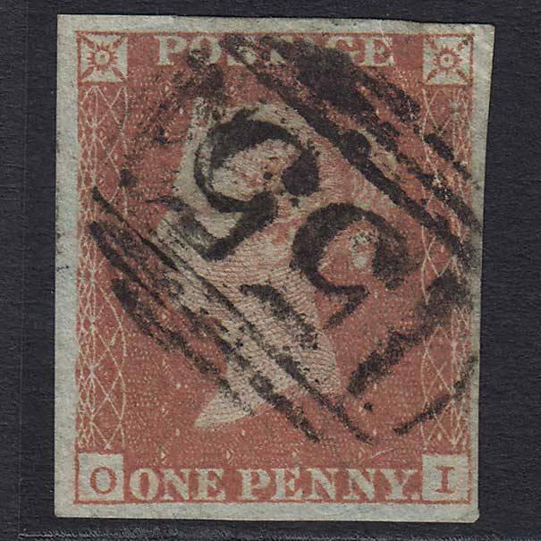 GB QV 1841 1d (Plate 101) (SG8) 'OI' GU Buxton (155) 4M Imperf