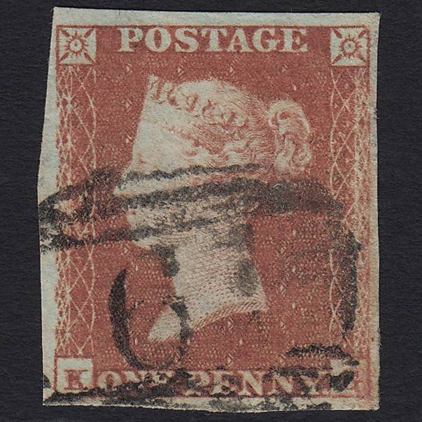 GB QV 1841 1d Red-brown (Plate 91) SG8-B1(1) KG GU 4 Margins