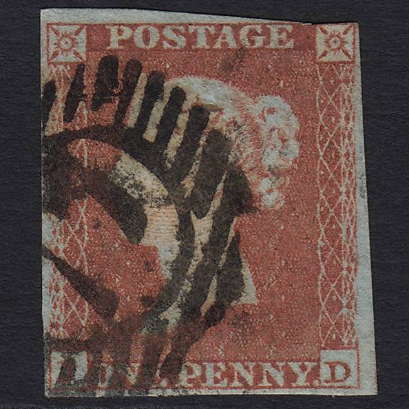 GB QV 1841 1d Red-brown (Plate 144) SG8-B2(1) JD GU London D&S 77 nr 4M